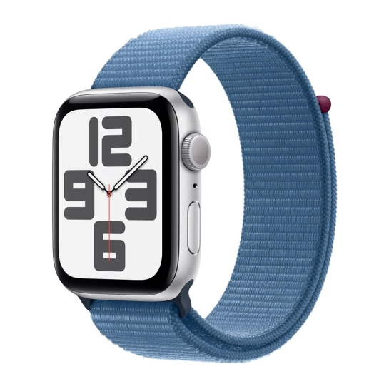 Б/У Смарт-часы Apple Watch SE 2 2023 44mm Silver Aluminum Case with Winter Blue Sport Loop (Идеальное)