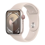 Б/У Смарт-годинник Apple Watch 9 + LTE 45mm Starlight Aluminum Case with Starlight Sport Band (Ідеальний)