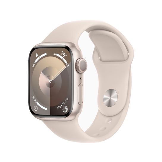 Б/У Смарт-годинник Apple Watch 9 41mm Starlight Aluminum Case with Starlight Sport Band (Ідеальний) - цена, характеристики, отзывы, рассрочка, фото 1