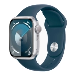 Б/У Смарт-годинник Apple Watch 9 45mm Silver Aluminum Case with Storm Blue Sport Band (Ідеальний)