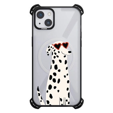 Чохол Pump Silicone Case 03 with MagSafe for iPhone 13 Clear/Black Dalmatin - цена, характеристики, отзывы, рассрочка, фото 1