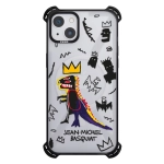 Чохол Pump Silicone Case 03 with MagSafe for iPhone 13 Clear/Black Basquiat