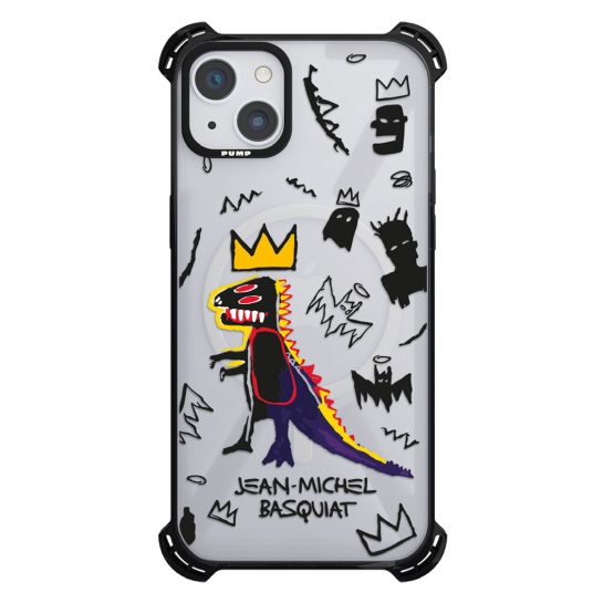 Чехол Pump Silicone Case 03 with MagSafe for iPhone 13 Clear/Black Basquiat - цена, характеристики, отзывы, рассрочка, фото 1