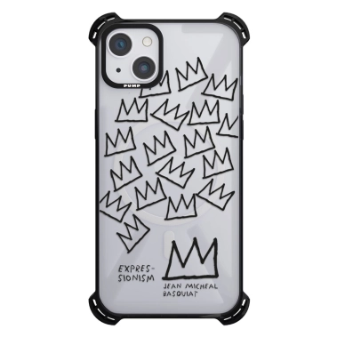 Чохол Pump Silicone Case 03 with MagSafe for iPhone 13 Clear/Black Basquiat 2 - цена, характеристики, отзывы, рассрочка, фото 1