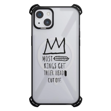 Чехол Pump Silicone Case 03 with MagSafe for iPhone 13 Clear/Black Basquiat 3 - цена, характеристики, отзывы, рассрочка, фото 1