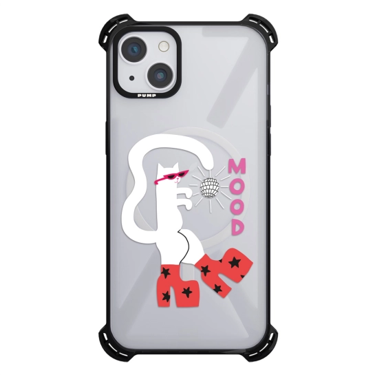 Чохол Pump Silicone Case 03 with MagSafe for iPhone 13 Clear/Black Mood