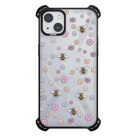 Чехол Pump Silicone Case 03 with MagSafe for iPhone 13 Clear/Black Pchely