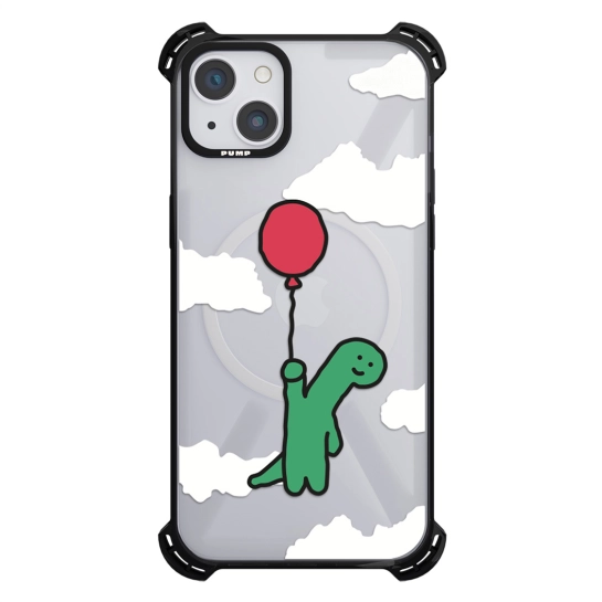 Чохол Pump Silicone Case 03 with MagSafe for iPhone 13 Clear/Black Povitriana Kulka