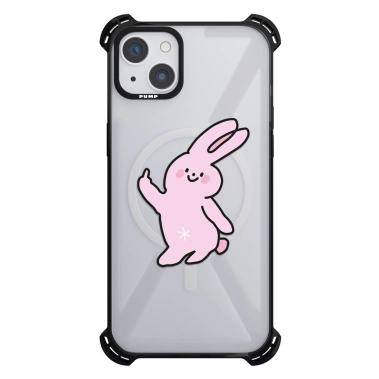 Чохол Pump Silicone Case 03 with MagSafe for iPhone 13 Clear/Black Rozheviy Zay - цена, характеристики, отзывы, рассрочка, фото 1