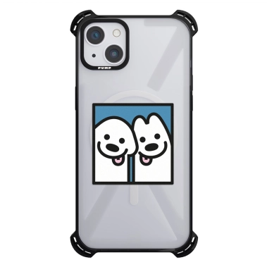 Чохол Pump Silicone Case 03 with MagSafe for iPhone 13 Clear/Black Sobaky - цена, характеристики, отзывы, рассрочка, фото 1