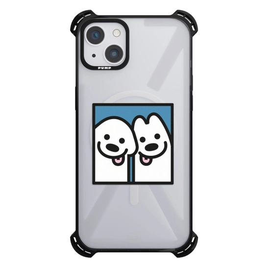 Чохол Pump Silicone Case 03 with MagSafe for iPhone 13 Clear/Black Sobaky