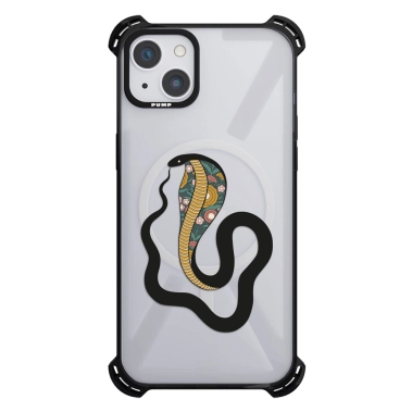 Чохол Pump Silicone Case 03 with MagSafe for iPhone 13 Clear/Black Zmiia - цена, характеристики, отзывы, рассрочка, фото 1