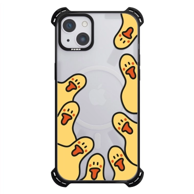 Чехол Pump Silicone Case 03 with MagSafe for iPhone 13 Clear/Black Ducks around - цена, характеристики, отзывы, рассрочка, фото 1