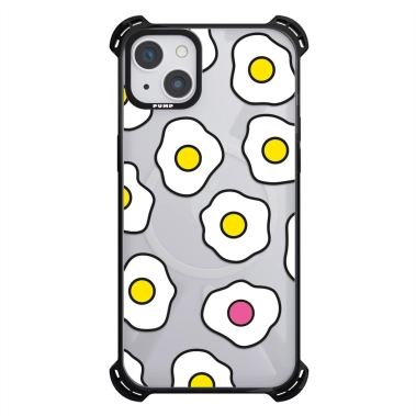 Чохол Pump Silicone Case 03 with MagSafe for iPhone 13 Clear/Black Fried eggs 2 - цена, характеристики, отзывы, рассрочка, фото 1