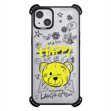 Чехол Pump Silicone Case 03 with MagSafe for iPhone 13 Clear/Black Happy vedmid - цена, характеристики, отзывы, рассрочка, фото 1