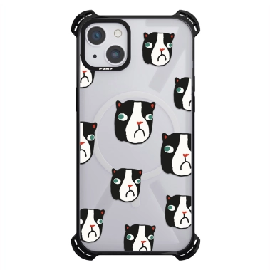 Чехол Pump Silicone Case 03 with MagSafe for iPhone 13 Clear/Black Heads - цена, характеристики, отзывы, рассрочка, фото 1