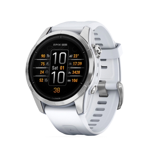 Смарт-часы Garmin Epix Pro Gen 2 Standard Edition Silver with Whitestone Band - цена, характеристики, отзывы, рассрочка, фото 1