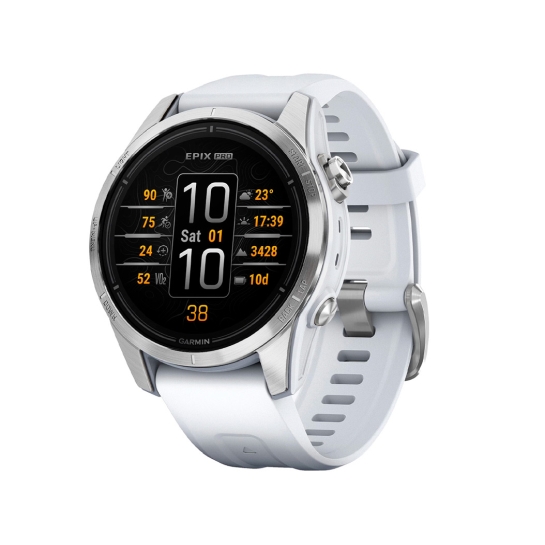 Смарт-годинник Garmin Epix Pro Gen 2 Standard Edition Silver with Whitestone Band - ціна, характеристики, відгуки, розстрочка, фото 2