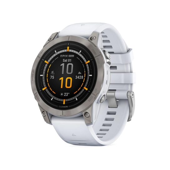 Смарт-часы Garmin Epix Pro Gen 2 Sapphire Edition 47mm Titanium with Whitestone Band - цена, характеристики, отзывы, рассрочка, фото 1
