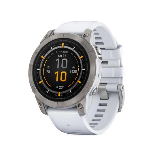 Смарт-часы Garmin Epix Pro Gen 2 Sapphire Edition 47mm Titanium with Whitestone Band (010-02803-20/21)