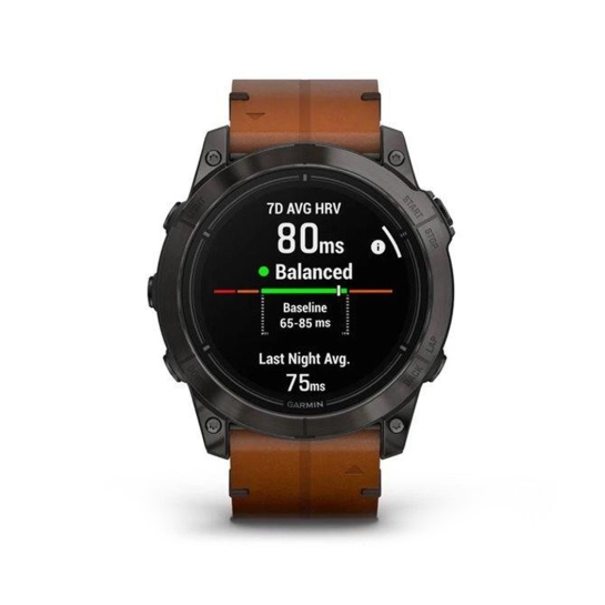 Смарт-часы Garmin Epix Pro Gen 2 Sapphire Edition Carbon Grey DLC Titanium with Brown Leather band - цена, характеристики, отзывы, рассрочка, фото 2