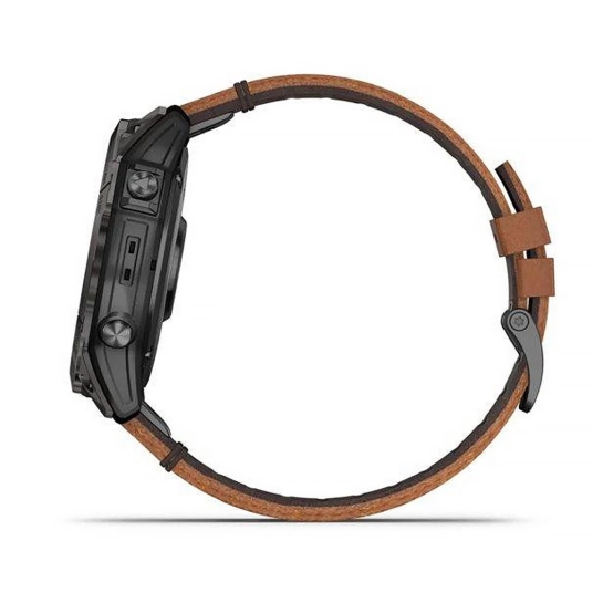 Смарт-часы Garmin Epix Pro Gen 2 Sapphire Edition Carbon Grey DLC Titanium with Brown Leather band - цена, характеристики, отзывы, рассрочка, фото 4