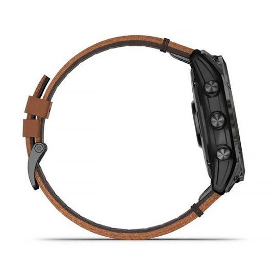 Смарт-часы Garmin Epix Pro Gen 2 Sapphire Edition Carbon Grey DLC Titanium with Brown Leather band - цена, характеристики, отзывы, рассрочка, фото 5