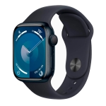 Apple Watch 9 45mm Midnight Aluminum Case with Midnight Sport Band - S/M