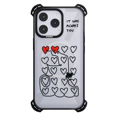 Чохол Pump Silicone Case 03 with MagSafe for iPhone 14 Pro Clear/Black Always you - цена, характеристики, отзывы, рассрочка, фото 1