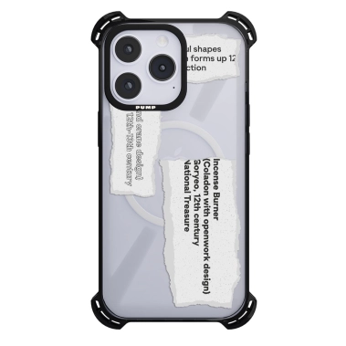 Чохол Pump Silicone Case 03 with MagSafe for iPhone 14 Pro Clear/Black Klaptyk - цена, характеристики, отзывы, рассрочка, фото 1