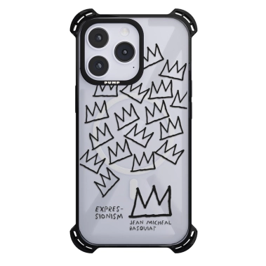 Чохол Pump Silicone Case 03 with MagSafe for iPhone 14 Pro Clear/Black Basquiat 2 - цена, характеристики, отзывы, рассрочка, фото 1