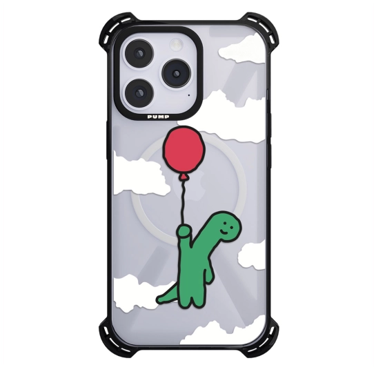 Чохол Pump Silicone Case 03 with MagSafe for iPhone 14 Pro Clear/Black Povitriana Kulka