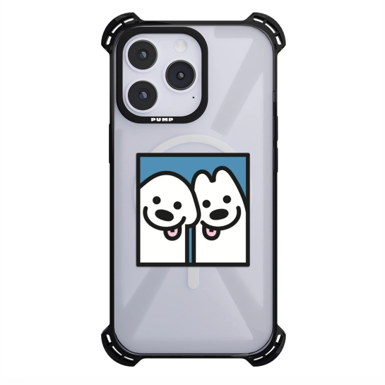 Чехол Pump Silicone Case 03 with MagSafe for iPhone 14 Pro Clear/Black Sobaky