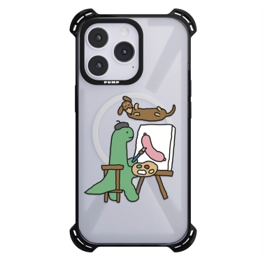 Чехол Pump Silicone Case 03 with MagSafe for iPhone 14 Pro Clear/Black Sosyska - цена, характеристики, отзывы, рассрочка, фото 1