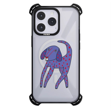 Чехол Pump Silicone Case 03 with MagSafe for iPhone 14 Pro Clear/Black Synia Sobaka - цена, характеристики, отзывы, рассрочка, фото 1