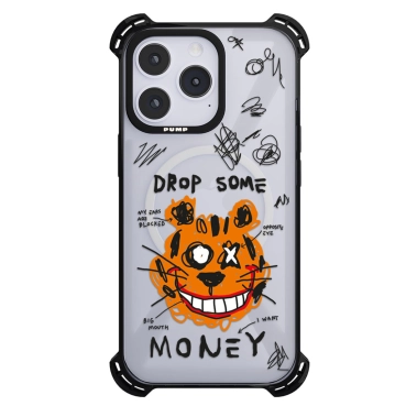 Чохол Pump Silicone Case 03 with MagSafe for iPhone 14 Pro Clear/Black Drop some money - цена, характеристики, отзывы, рассрочка, фото 1