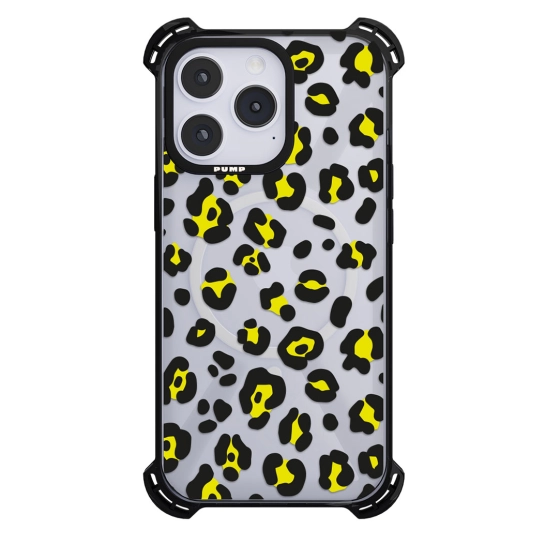Чохол Pump Silicone Case 03 with MagSafe for iPhone 14 Pro Clear/Black Leopattern