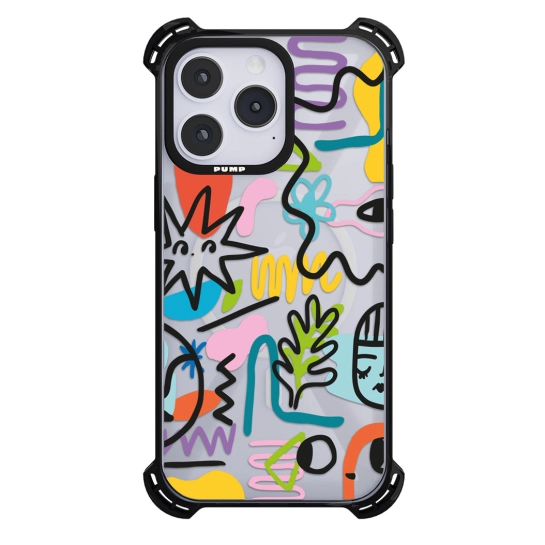 Чохол Pump Silicone Case 03 with MagSafe for iPhone 14 Pro Clear/Black Nagot