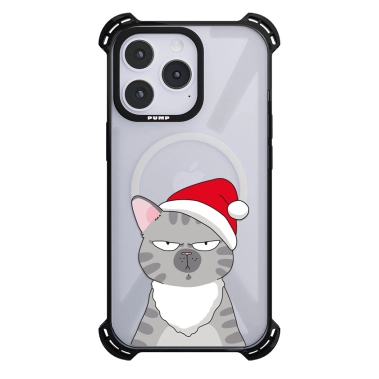 Чехол Pump Silicone Case 03 with MagSafe for iPhone 14 Pro Clear/Black Cat think - цена, характеристики, отзывы, рассрочка, фото 1
