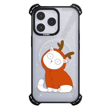 Чохол Pump Silicone Case 03 with MagSafe for iPhone 14 Pro Clear/Black Cateer - цена, характеристики, отзывы, рассрочка, фото 1