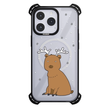 Чохол Pump Silicone Case 03 with MagSafe for iPhone 14 Pro Clear/Black Deeeeeeer - цена, характеристики, отзывы, рассрочка, фото 1