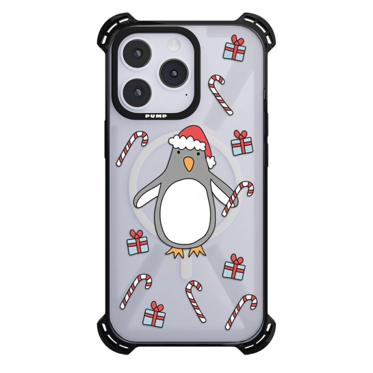 Чехол Pump Silicone Case 03 with MagSafe for iPhone 14 Pro Clear/Black Pinguine