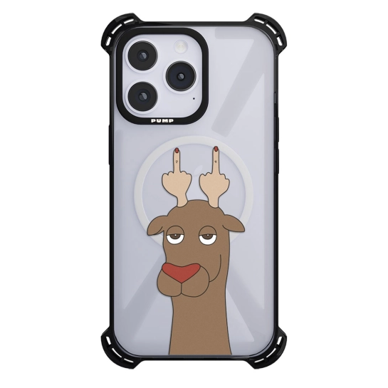 Чехол Pump Silicone Case 03 with MagSafe for iPhone 14 Pro Clear/Black Rrogo fuck