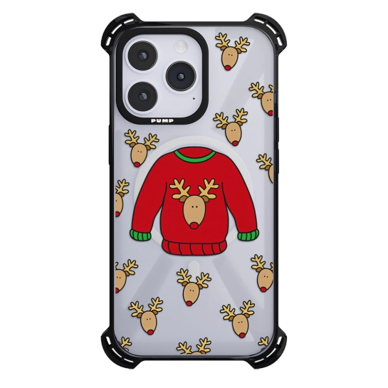 Чохол Pump Silicone Case 03 with MagSafe for iPhone 14 Pro Clear/Black Sweater