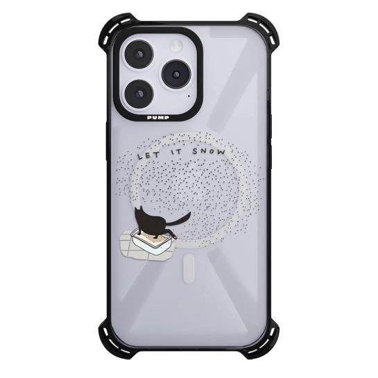 Чохол Pump Silicone Case 03 with MagSafe for iPhone 14 Pro Clear/Black Let it