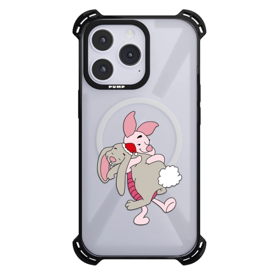 Чехол Pump Silicone Case 03 with MagSafe for iPhone 14 Pro Clear/Black Pigled