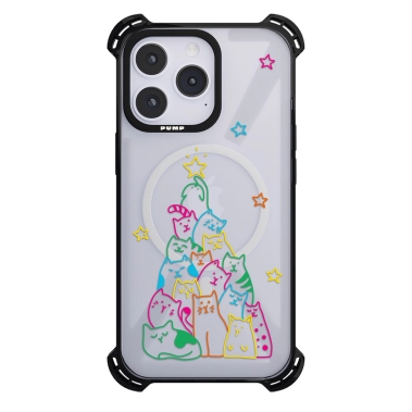 Чехол Pump Silicone Case 03 with MagSafe for iPhone 14 Pro Clear/Black Catree - цена, характеристики, отзывы, рассрочка, фото 1