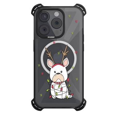 Чехол Pump Silicone Case 03 with MagSafe for iPhone 14 Pro Clear/Black Happy Dog - цена, характеристики, отзывы, рассрочка, фото 1