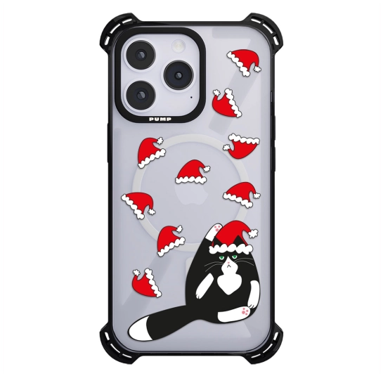 Чохол Pump Silicone Case 03 with MagSafe for iPhone 14 Pro Clear/Black Merry Cat