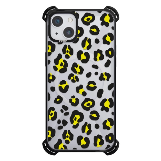 Чохол Pump Silicone Case 03 with MagSafe for iPhone 13 Clear/Black Leopattern